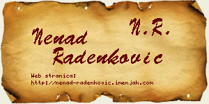 Nenad Radenković vizit kartica